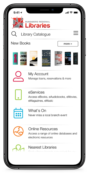 Library Mobile App on iPhone X Max 2020